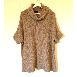 Saks Fifth Avenue Sweater Small Womens Soft Teddy Mock Neck Textured